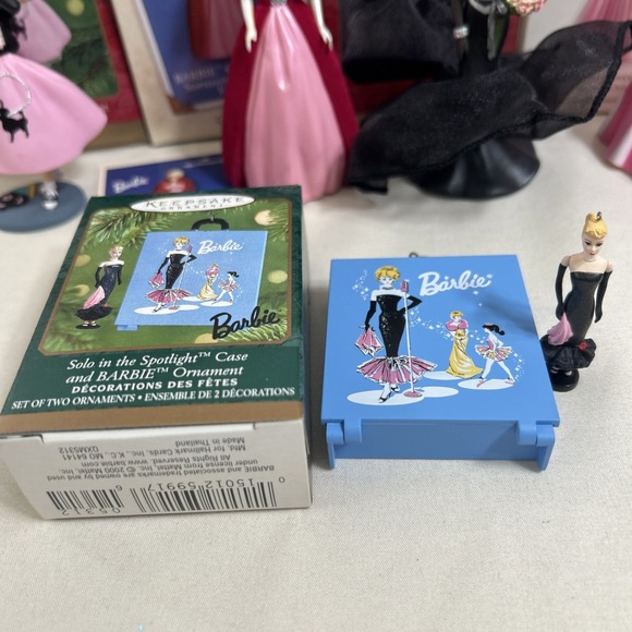 7 Hallmark Keepsake Barbie Ornaments W/ Box Barbie & Kelly 1950s - Picture 8 of 9